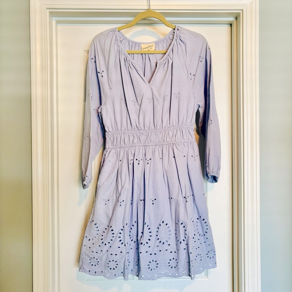 NWOT - Eyelet 3/4 sleeve Lavender Dress